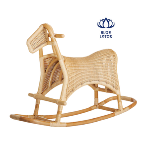 Cheval à bascule en rotin artisanal du Vietnam - Product Image 5