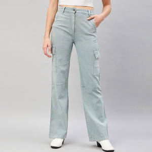 Ropa de calle Último estilo Increíble calidad Mujeres Jeans Pantalón Nueva llegada Ecológico Precio barato Mujeres Pantalón acampanado - Product Image 1