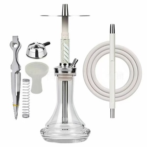 Factory Direct Portable Wooden Shisha, Luxury Glass Base <b>Hookah</b> Narguile Set with Travel Bag for Wholesale - Product Image 1