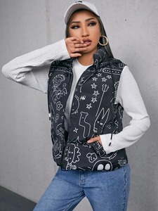 Chaleco acolchado sin mangas de invierno Chaqueta Logotipo personalizado Impermeable Transpirable Chalecos de burbujas brillantes - Product Image 3