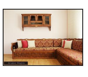 การออกแบบตกแต่งภายในแบบอาหรับมาจลิส ดีไซน์คลาสสิกสมัยใหม่ ชุดห้องนั่งเล่นหรูหรา ที่นั่งเข้ามุมสุดหรู ดีไซน์ประหยัดพื้นที่ - Product Image 1