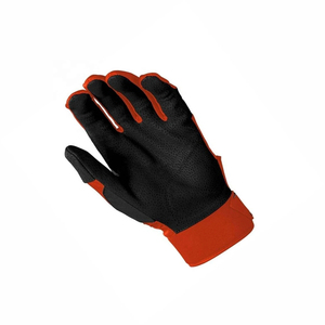 Protective Official Full Finger Synthetic Material Black Hook Loop Closure Breathable Moisture Wicking Outfield Baseball Gloves - Product Image 5