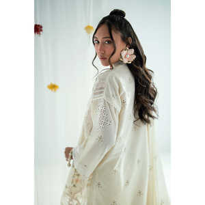 Conjunto de traje bordado de 3 piezas para mujer con dupatta bordada DN-62036, incluye shalwar y churidar - Product Image 6