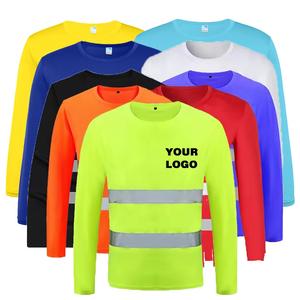 Custom Logo High Quality Breathable Plus Size Men's High Visibility Reflective Safety Workwear Short Sleeve Polo <b>T</b>-<b>Shirts</b> - Product Image 3