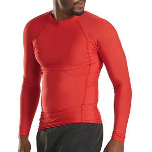 Wholesale Long Sleeve <b>Men's</b> MMA <b>Rash</b> <b>Guard</b> Sportswear Fitted Spandex/Polyester High Quality Custom Blank - Product Image 5