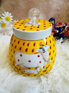 โหลโลหะพิมพ์ลายพิกไวหลากสีเป็นมิตรกับสิ่งแวดล้อมทำด้วยมือทนทานของตกแต่งบ้านแบบอินเดียดั้งเดิมสำหรับเป็นของขวัญงานแต่งงานเทศกาลดิวาลี - Product Image 2