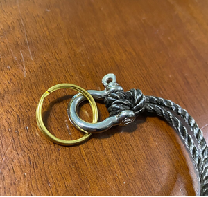 <b>key</b> <b>chain</b> for office bag and daily use w/ Brass Shackle - 4.5" Long - Handmade Sailor Rope <b>Key</b> Ring - Nautical Jewelry Gift - Product Image 2