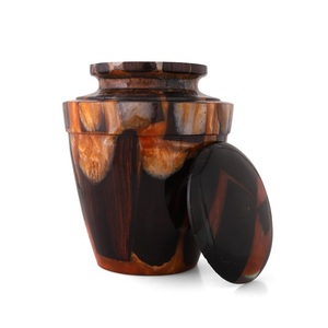 Urna para cenizas humanas Hombre mujer adulto urna de cremación Lujo Negro palisandro resina epoxi Mezcla Urnas decorativas Mediano Funeral - Product Image 3