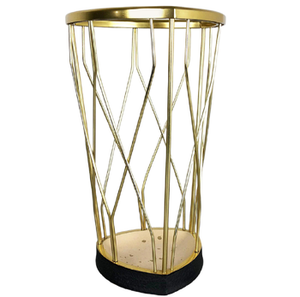 Porte-parapluie design simple en métal avec finition argentée brillante, parfait pour les hôtels et les halls de maison, les articles de décoration intérieure - Product Image 3