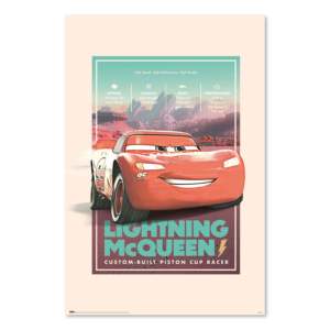 Vintage Pixar Cars <b>Poster</b> Paper Wall Decor - Product Image 1