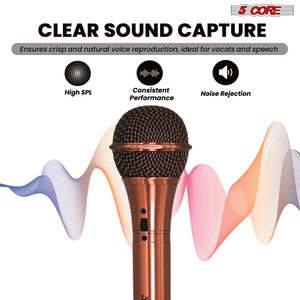ไมโครโฟนไดนามิก 5Core XLR สำหรับคาราโอเกะ ร้องเพลงในสตูดิโอ ไมค์แบบมือถือ - Product Image 4