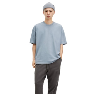 T-shirts en jersey pour homme, coupe ajustée, col rond, manches courtes, motif uni, respirant, séchage rapide, écologique, 100% coton, décontracté, haute qualité - Product Image 1