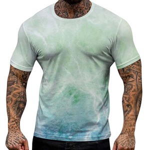 20245OEM T-shirts sublimés à manches courtes personnalisés vêtements pour hommes en coton de qualité supérieure imprimés High Street chemise pour hommes à col rond - Product Image 2