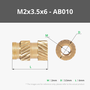 Tuerca de Inserción Térmica Roscada Redonda de Latón, Insertos Roscados de Calidad Premium - Product Image 3
