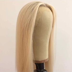 Extensiones de cabello humano indio virgen crudo HD Lace Glueless 613 Rubio Recto Onda natural Suelto Profundo - Product Image 2