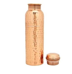 Bouteille d'eau martelée en cuivre pur étanche et sans joint Avantages pour la santé de l'Ayurveda et du yoga Bouteilles d'eau en cuivre - Product Image 1