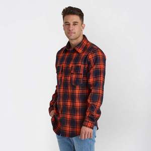 Camisas a Cuadros con Botones Personalizadas, 100% Algodón, Material de Alta Calidad, Manga Larga, Talla Grande, Camisa Informal para Hombre - Product Image 1