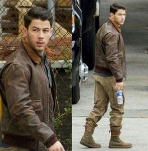 Blouson aviateur G-1 vintage pour homme, col en fourrure de mouton, blouson bomber rétro en cuir véritable vieilli, vente en gros - Product Image 3