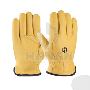 Guantes de trabajo de seguridad de calidad superior, guantes de trabajo de cuero y algodón para trabajos de construcción y trabajos pesados - Product Image 1