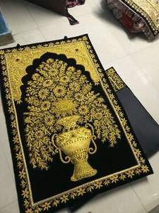 Detalles intrincados hechos a mano Zari Jewel Carpet Diseño moderno Estilo Adornos exquisitos Símbolo de la realeza - Product Image 6