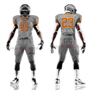 ชุดฟุตบอลสไตล์อเมริกันแขนสั้นระบายอากาศได้ดีชุด100% ออกแบบได้ตามต้องการ - Product Image 6