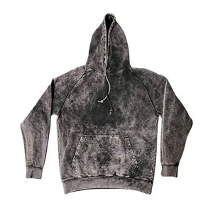 Ensembles de haute qualité fabriqués avec des shorts unisexes de conception personnalisée et des sweats à capuche pour hommes lavés à l'acide avec logo 100% coton épais sweat à capuche uni pour hommes - Product Image 6