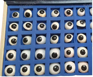 REEMPLAZAR CON OJOS DAÑADOS OJO PROTÉSICO HUMANO ~ OJO MARRÓN OSCURO ARTIFICIAL ANTIGUO JUEGO DE 5 PCS... - Product Image 5