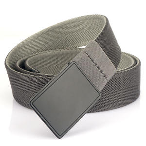 2 in 1 lüks otomatik döner alaşım toka için özel Logo çift taraflı kumaş açık rahat erkek kemerleri 38mm kanvas kemer - Product Image 5