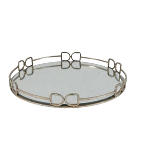 Modern Steel Silver Color Metal Decorative <b>Mirror</b> <b>Tray</b> Christmas Wedding Restaurant & Dining Room Decorative <b>Tray</b> - Product Image 1