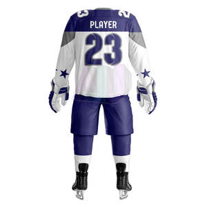 Uniforme de Hockey sobre Hielo Incluye Jersey y Pantalones 100% Poliéster Transpirable que Absorbe la Humedad Personalizado para Equipos Pedidos al por Mayor - Product Image 3