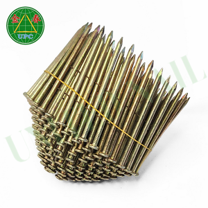 Clavos de bobina de acero al carbono de vástago liso de 2,5mm x 50mm al mejor precio con estilos de cabeza a cuadros para fabricación de palés - Product Image 1