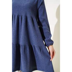 Túnica de corteza de árbol en capas índigo - Product Image 2