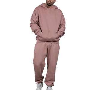 ชุดวอร์มกางเกงมีฮู้ดสำหรับผู้ชายและผู้หญิงผ้าฝ้าย100% สำหรับฤดูหนาวชุดวอร์มพิมพ์ลายพัฟ - Product Image 2