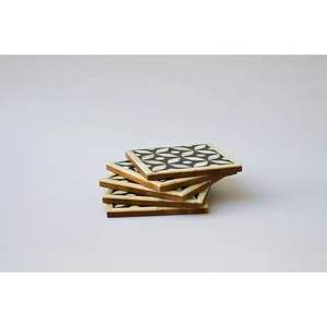 Juego de posavasos personalizado de resina de mármol de madera de Venta caliente con natural y personalizado - Product Image 5