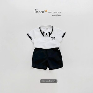 Alta calidad 3 piezas Polo arco bordado pantalones cortos verano fiesta ropa conjuntos tendencia caliente manga corta bebé niños tallas 1-7 - Product Image 1