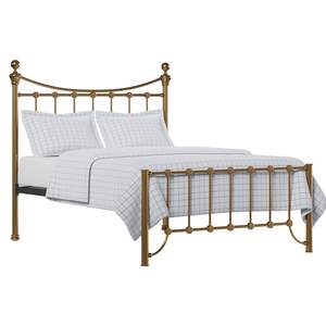 Cama de latón ornamentada con tallados detallados, ideal para conceptos de decoración de dormitorios de estilo vintage. - Product Image 4