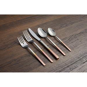 Ustensiles de cuisine en acier inoxydable personnalisés polis de luxe de haute qualité en gros Couverts Ensembles de cadeaux de mariage Personnalisation disponible - Product Image 2