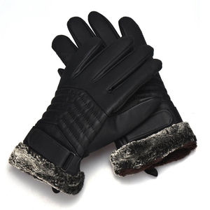 Guantes de cuero de moda cómodos de último diseño Guantes de cuero de piel de oveja ligeros a prueba de viento Guantes de cuero de moda cálidos - Product Image 1