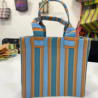 Grands sacs à provisions durables réutilisables en nylon recyclé écologique Sac à linge en plastique d'approvisionnement en vrac à impression offset fabriqué en Inde