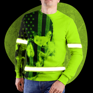 Custom <b>Light</b> Weight Breathable High Quality Safety <b>Work</b> Custom Logo Sublimation Safety Shirt for Men - Product Image 2