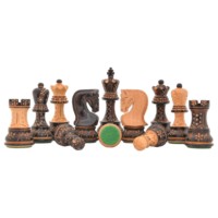 Jeu d'échecs en bois antique du XIXe siècle, écologique et durable, pour enfants - Pièces de tournoi professionnelles, couleur et taille personnalisables