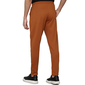 Pantalon de survêtement 100% coton pour hommes de grande taille, noir, élégant, décontracté, droit, pantalon BD plat devant - Product Image 4