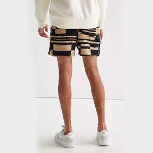 Shorts décontractés en molleton pour homme OEM, coupe ample, style streetwear hip-hop, tissé 100 % coton, avec cordon de serrage avant, imperméable - Product Image 3