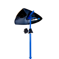 Station de peinture mobile avec plateau réglable en hauteur, distributeur de papier de masquage de 18 pouces, 4 bras de serrage, 3 supports pour pistolets de pulvérisation