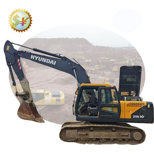21.5ton R215LVS ฮุนไดใช้เครื่องขุดแบบมีรอย20ton รถขุดเหมืองขนาดกลางเครื่องขุดตีนตะขาบเครื่องยนต์หลักปั๊มมอเตอร์พลั่วตักดิน - Product Image 1