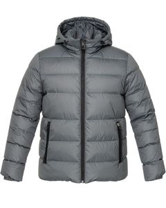 Chaqueta Acolchada Gris para Hombre con Capucha, Abrigo Acolchado Ligero y Cortavientos para Actividades al Aire Libre - Product Image 1