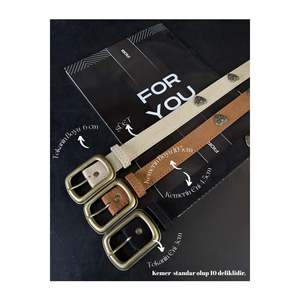 Cinturón de 3 piezas con hebilla cuadrada y accesorio de corazón para mujer, cinturón para pantalón, chaqueta, camisa, vestido - Negro-Tan-Beige-Antiguo - Product Image 1