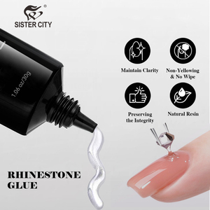 جل لاصق للأحجار الكريمة 30 جرام، غراء شفاف لفن الأظافر، لاصق للأحجار الكريمة والأحجار الزجاجية للأظافر - Product Image 4