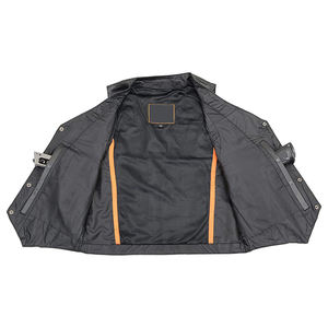 Chaquetas para hombre, chaqueta sin mangas de cuero, estilo motero, chaleco de moto, ropa de calle para hombre, moda - Product Image 2