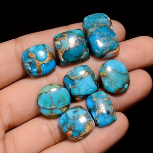 Blue Copper <strong>Turquoise</strong> Cabochon Loose Gemstone Mohave <strong>Turquoise</strong> Multi <strong>Color</strong> Stone Healing Gemstone Mix Shape Stone - Product Image 1